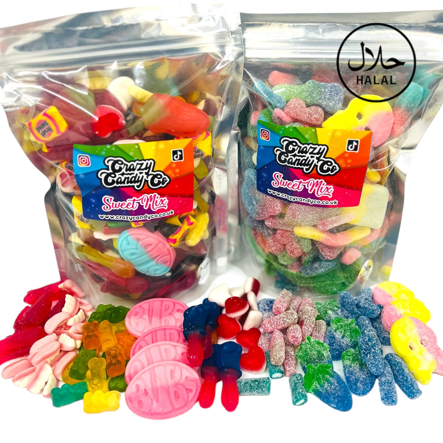 Mega Halal Fizzy/Jelly Pick n Mix Sweets 2KG Deal