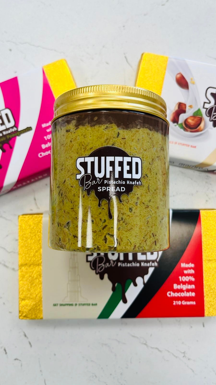 Stuffed Bar Pistachio Kunafa Spread Jar 300g