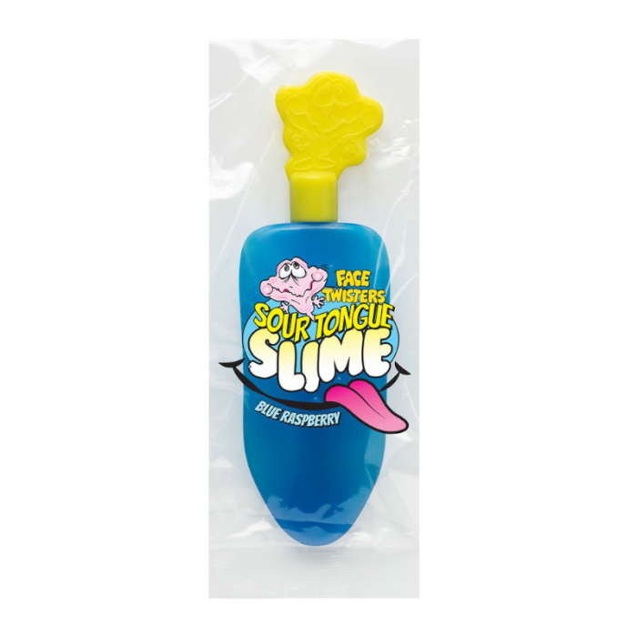 Face Twisters Sour Tongue Slime Blue Raspberry