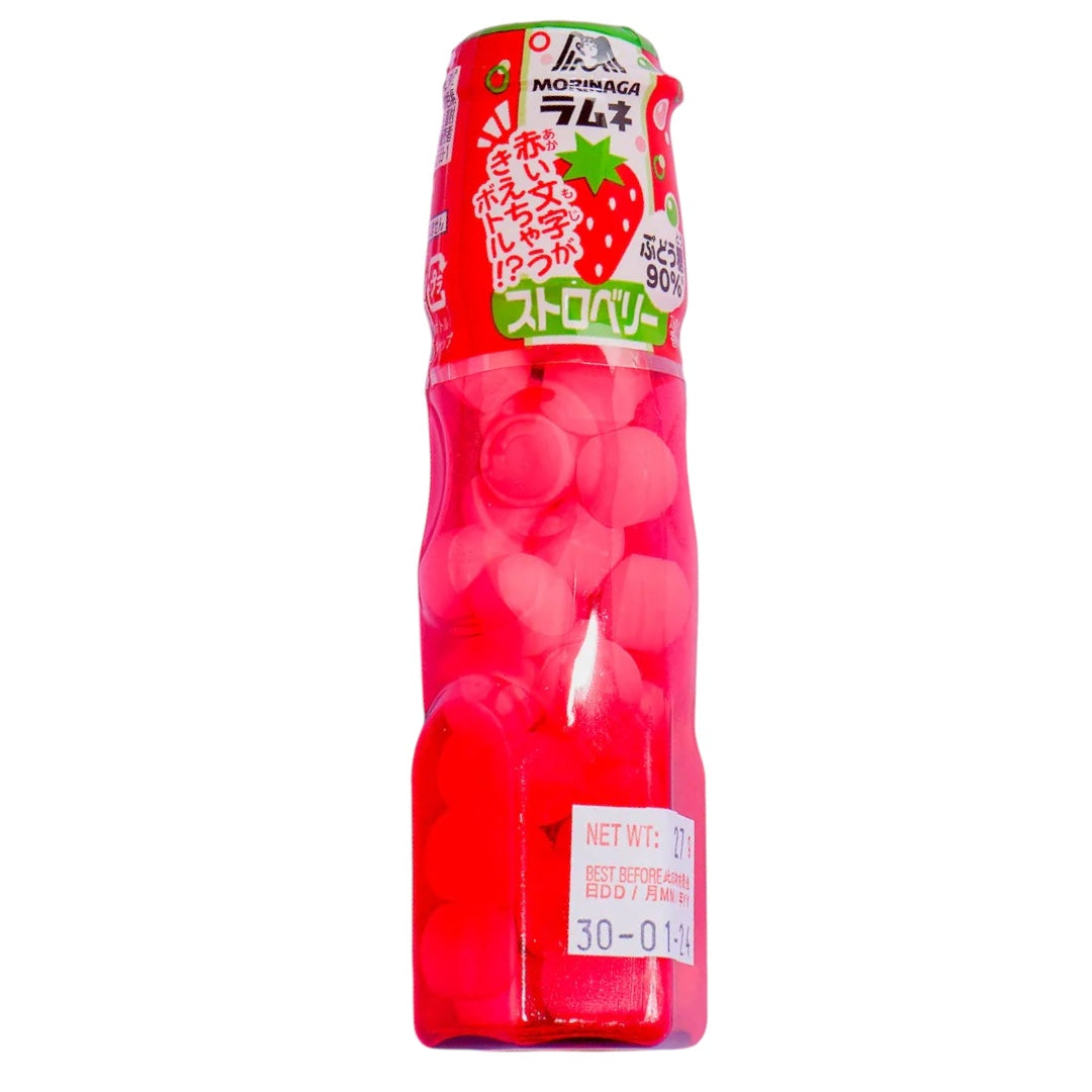 Morinaga Ramune Strawberry Bottle Candies 29g (Japan)