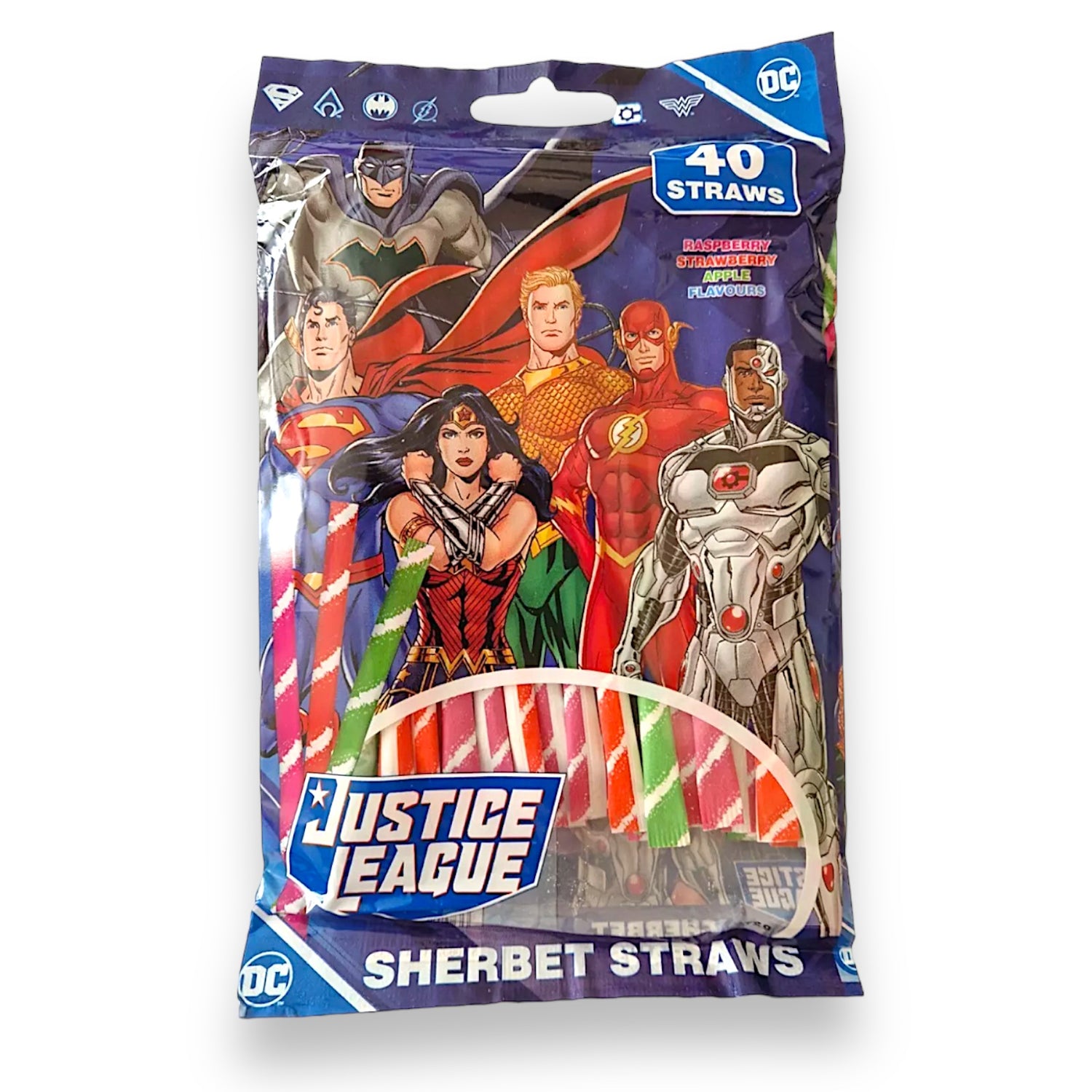 Justice League Sherbet Straws 40 Pack