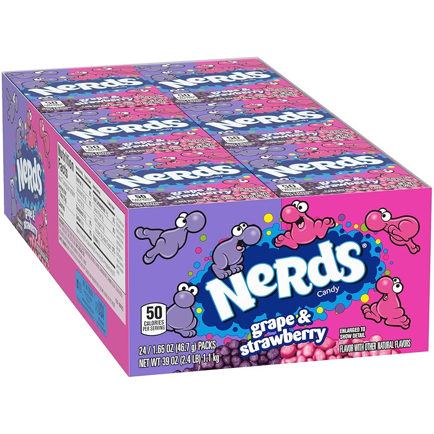 Nerds Grape and Strawberry 46g FULL BOX 24 Packs