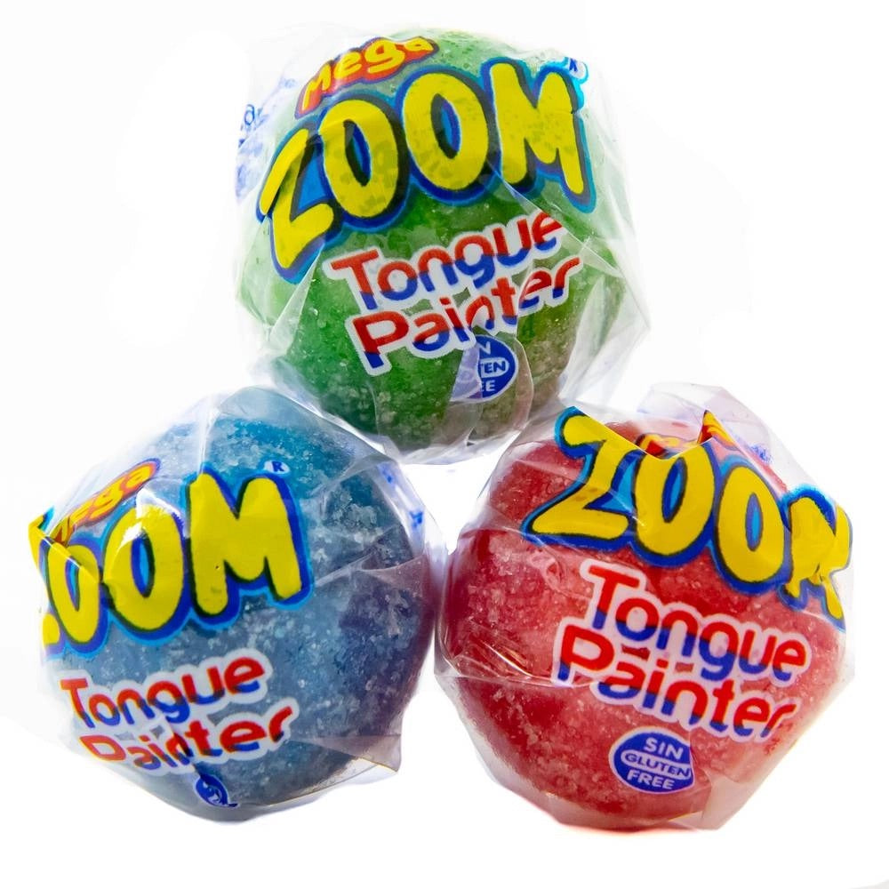 Vidal Mega Zoom Tongue Painter Lollipop 3 Pack