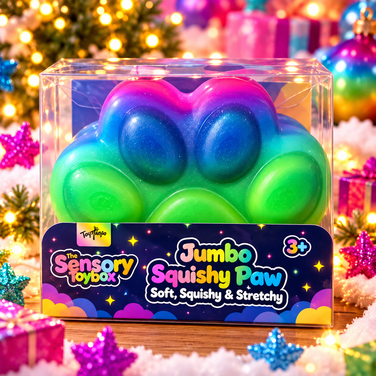 Tie Dye Paw Jumbo Squishy