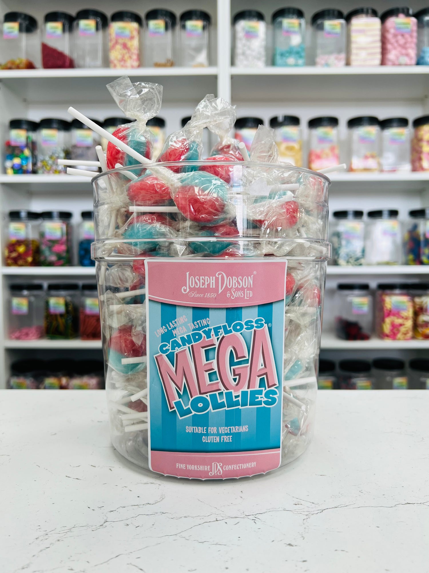 Dobsons Wrapped Candy Floss Mega Lollies - Single