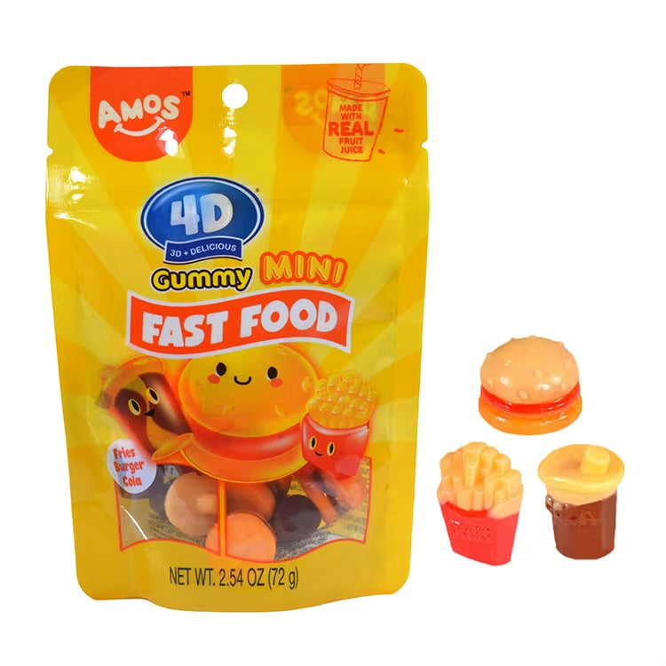 Amos 4D Gummy Mini Fast Food 65g