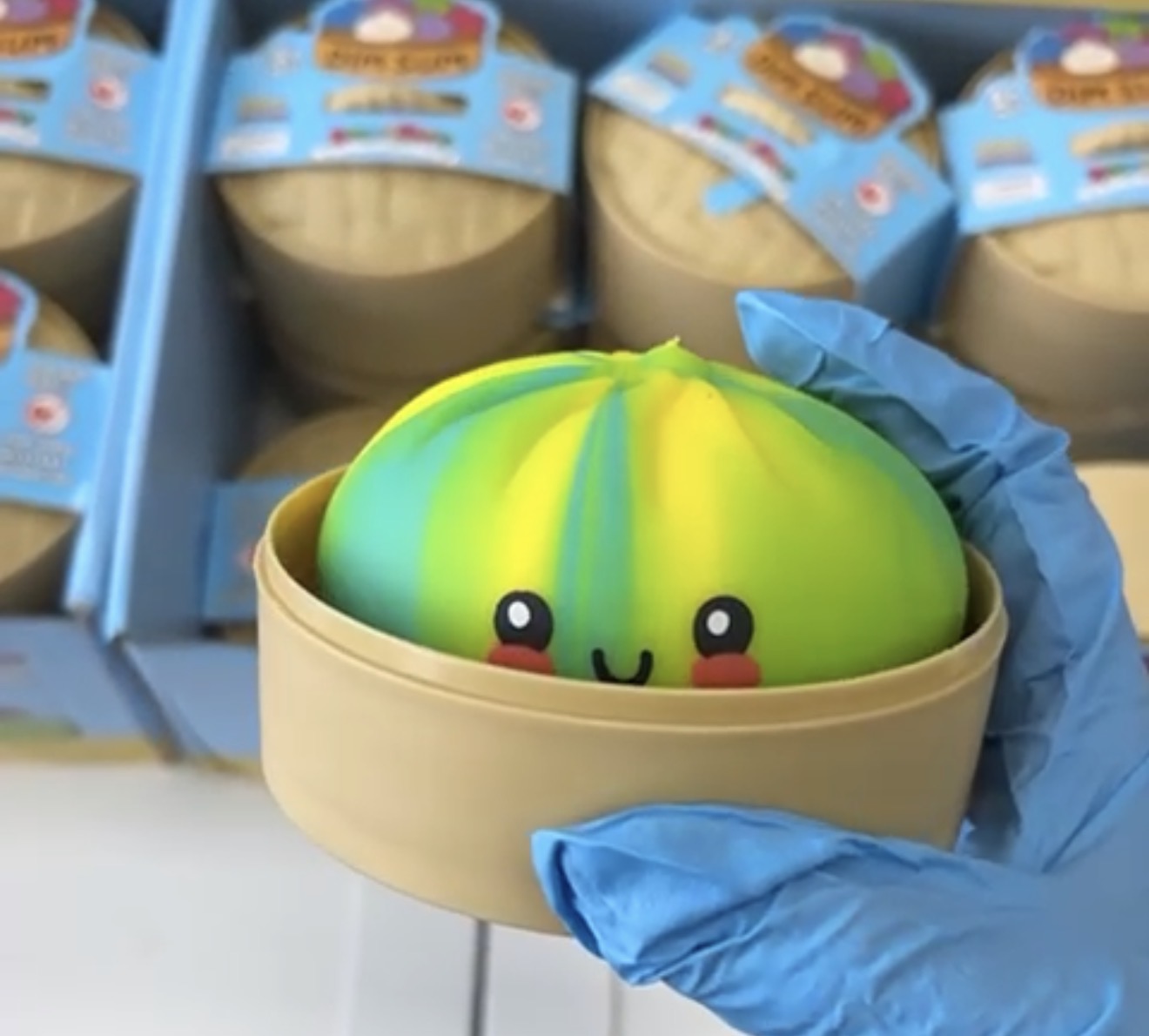 Viral Dumpling Bao Bun Squishy TIE DYE Random Colour x 1