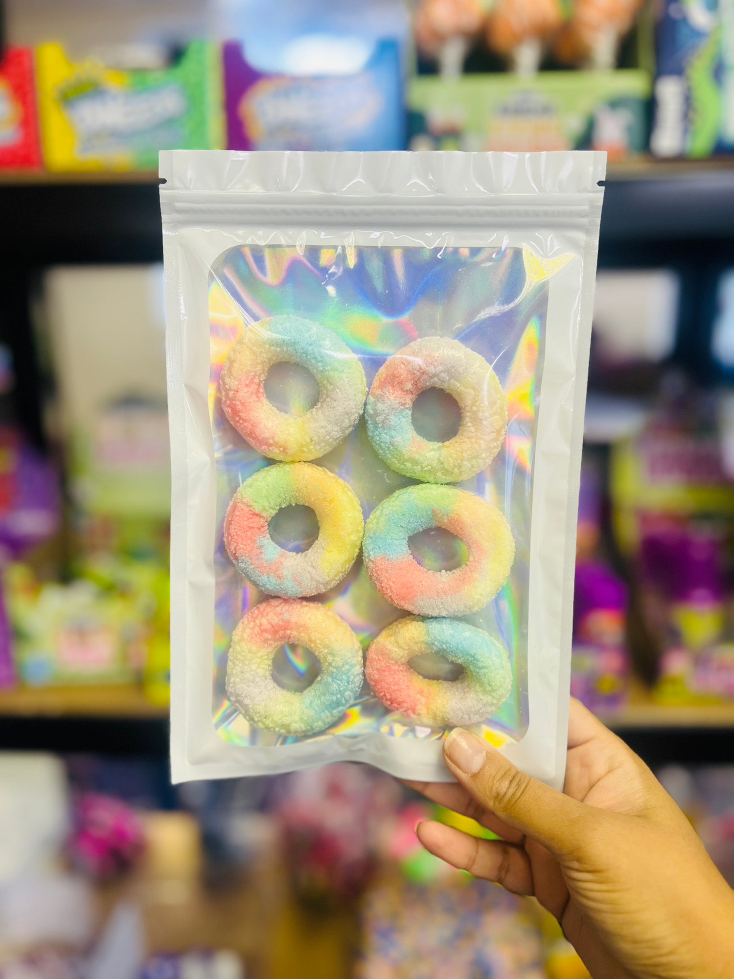 Rainbow Rings Freeze Dried Candy (Halal)