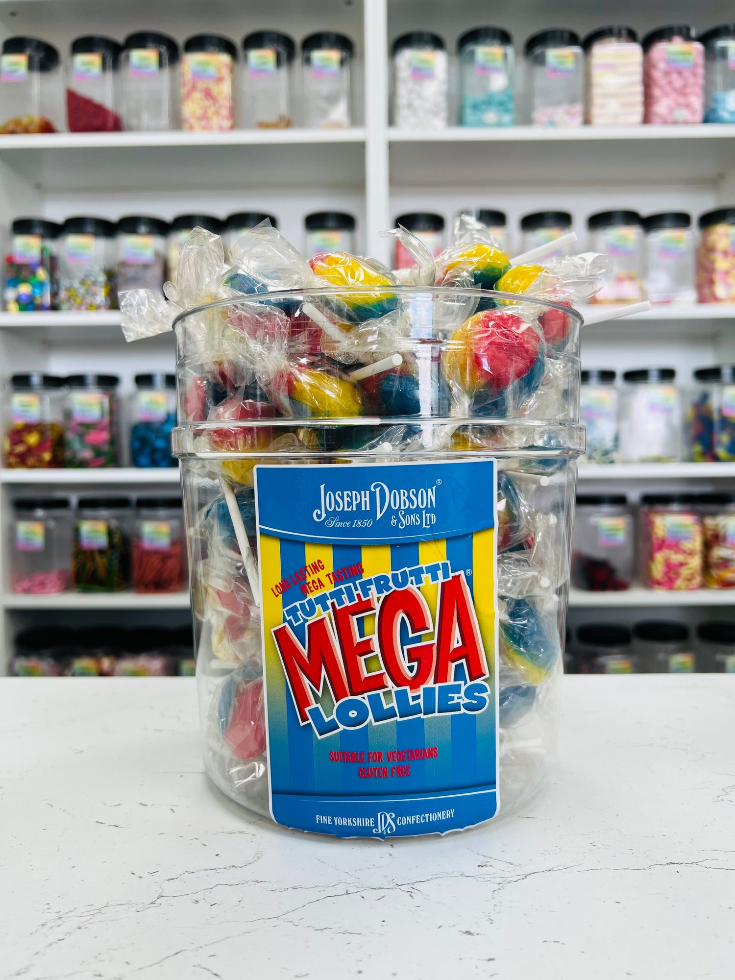 Dobsons Wrapped Tutti Frutti Mega Lollies - Single