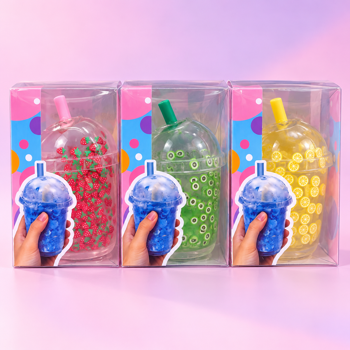 Boba Vaseline Confetti Squishy