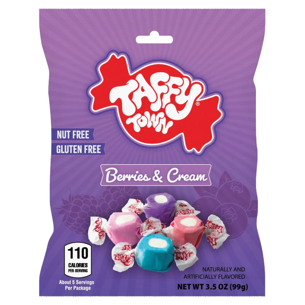 Taffy Town Berries & Cream Salt Water Taffy 99g