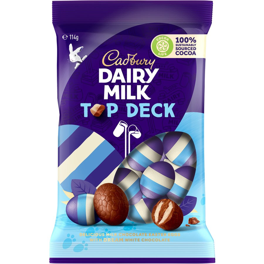 Cadbury Top Deck Easter Egg Bag 114g (Australia)
