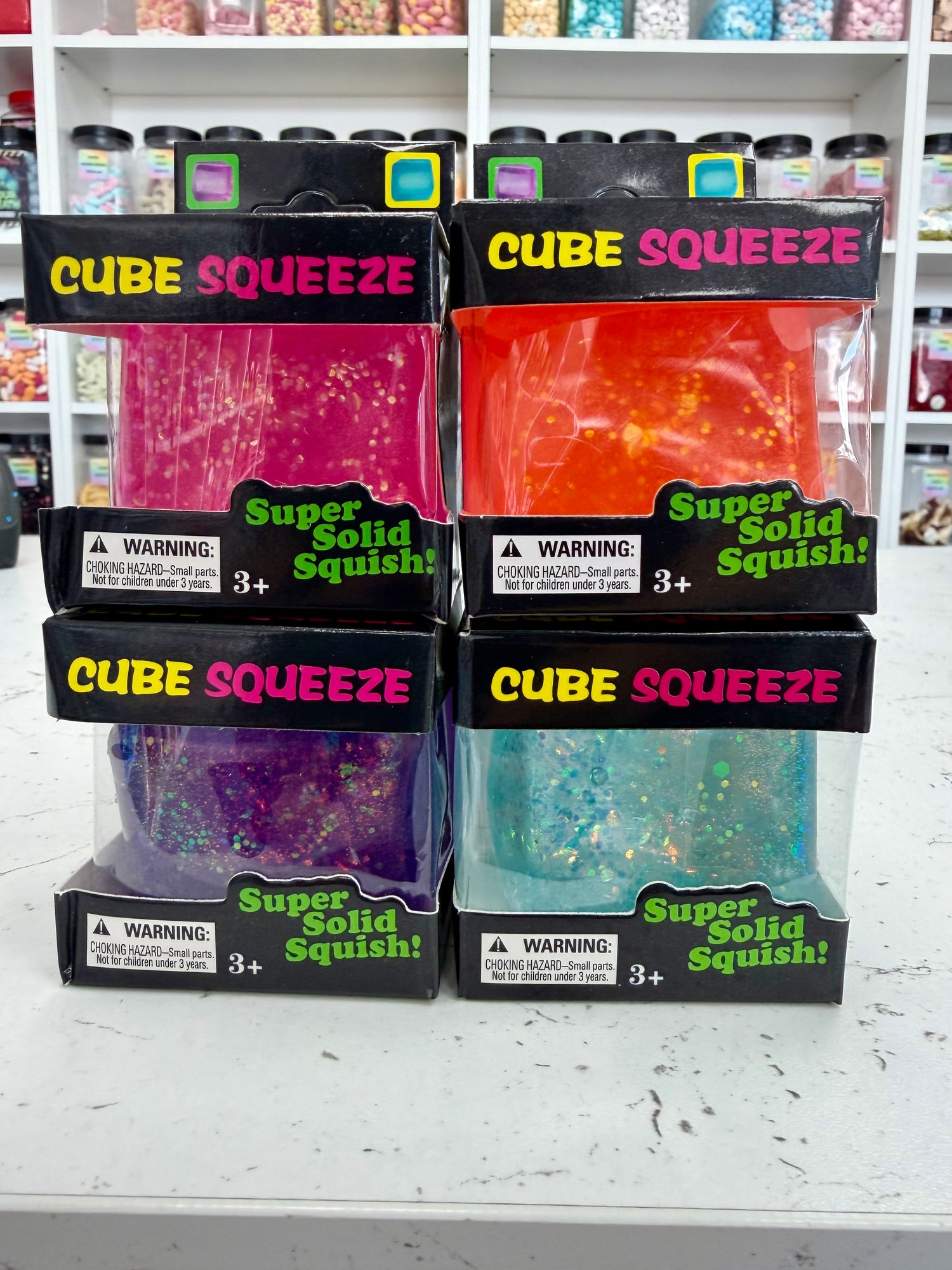 Cube Squeeze Glitter Squishy