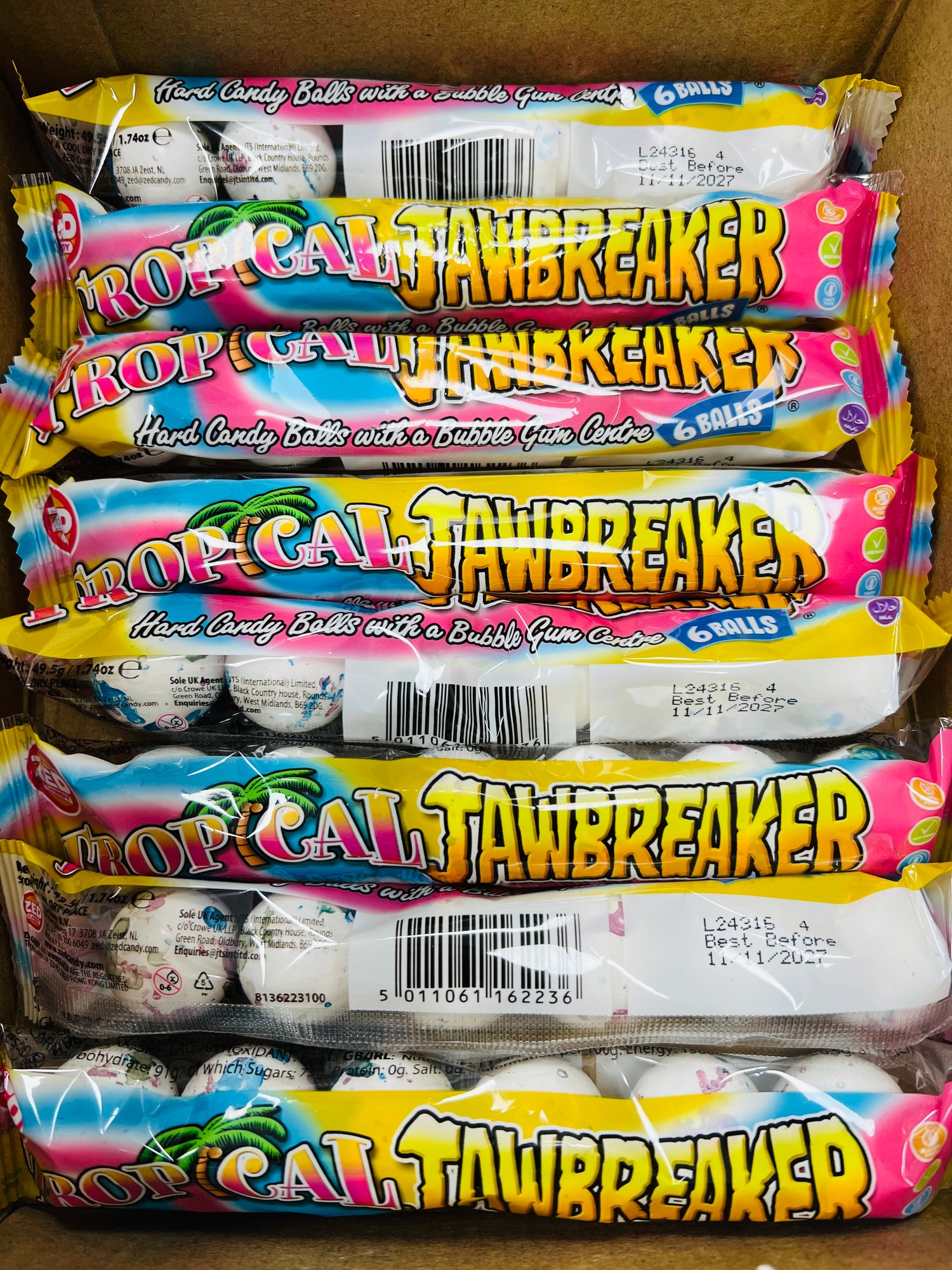 Zed Candy Tropical Jawbreakers 6 Balls