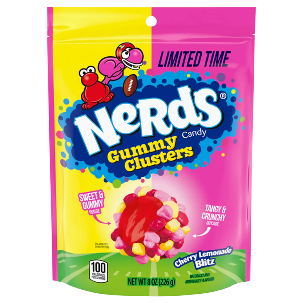 Nerds Limited Edition Cherry Lemonade Blitz Gummy Clusters 226g