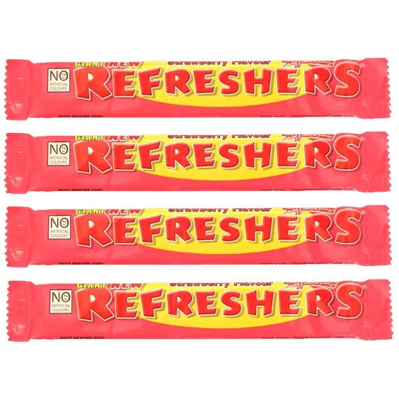 Refreshers Strawberry Chew Bars (Vegan) 4 Pack