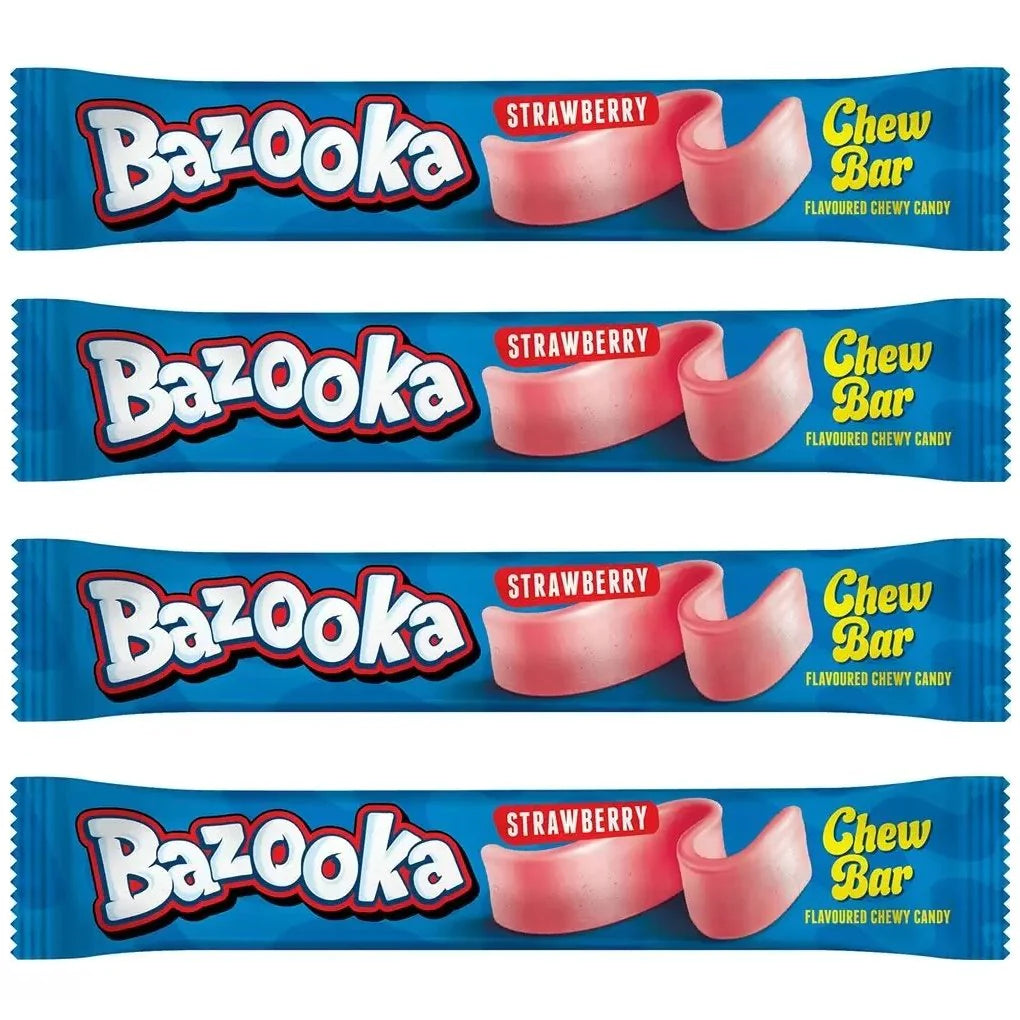 Bazooka Strawberry Chew Bars 4 Pack
