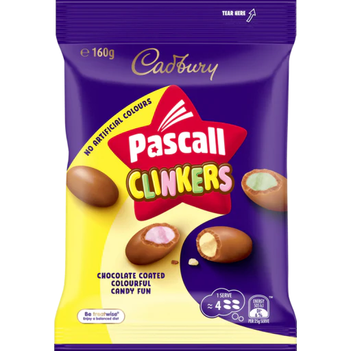 Cadbury Pascall Clinkers 160g (Australian) PREORDER