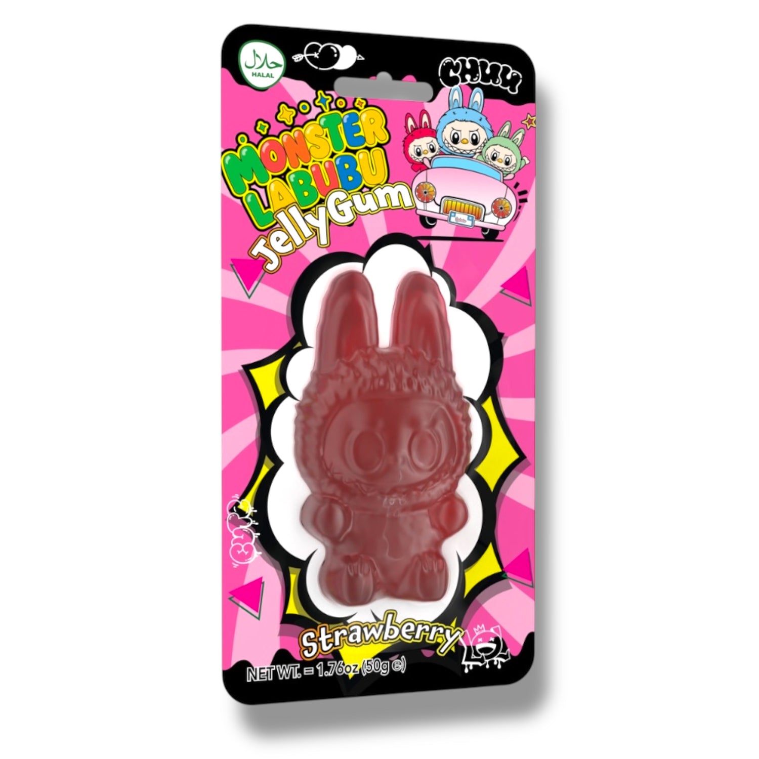 Monster Labubu Strawberry Jelly Gum 50g (Halal)