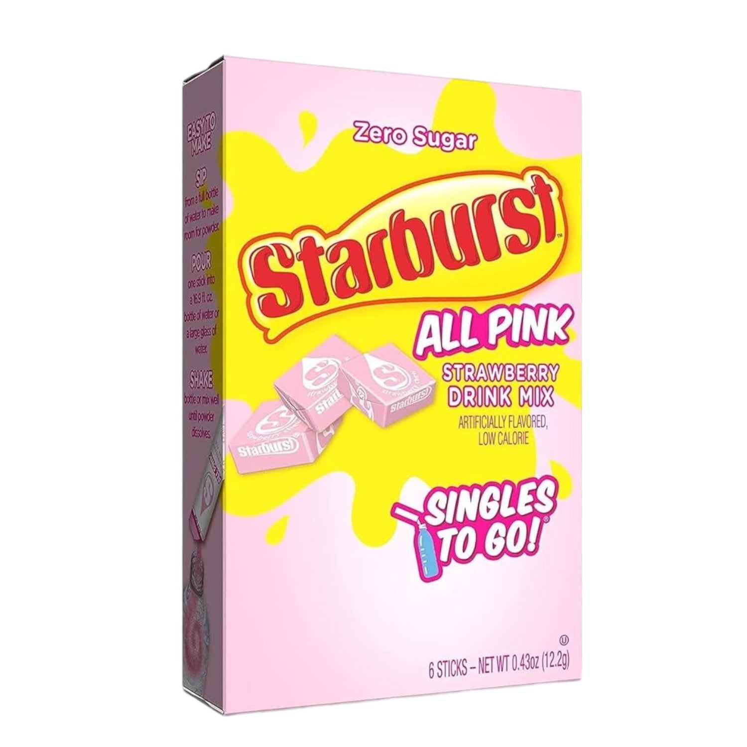 Starburst All Pink Strawberry Singles To Go Drink Mix