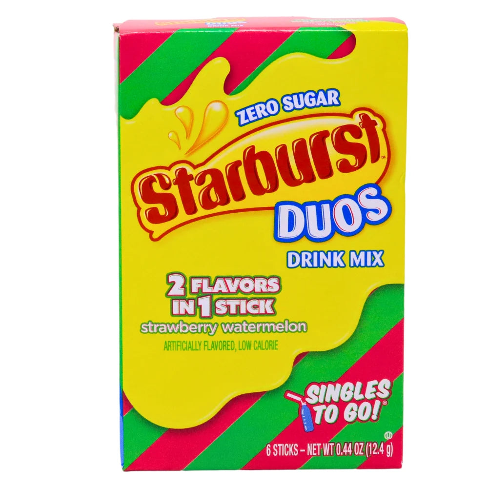 Starburst Duos Strawberry Watermelon Singles To Go Drink Mix