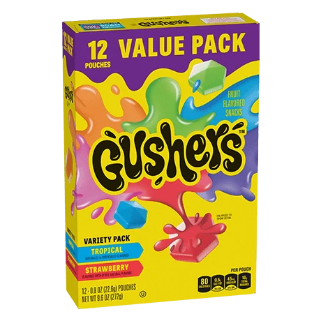 Gushers Pack Strawberry/Tropical 12 Pack