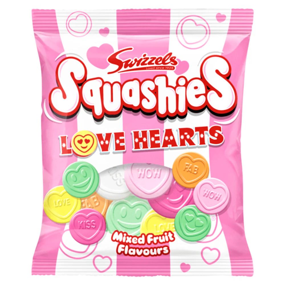 Swizzels Squashies LOVE HEARTS Bag 120g