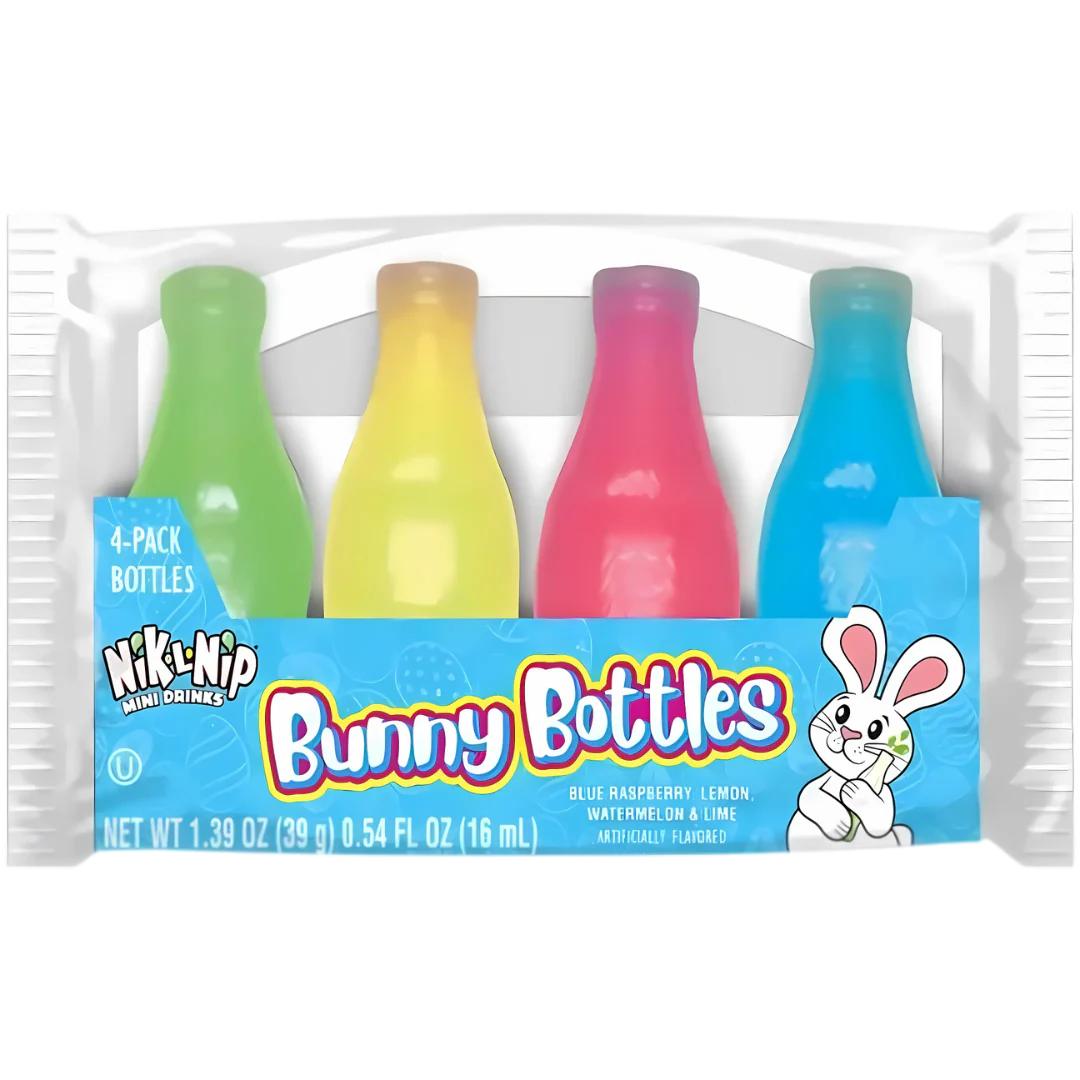 Nik-L-Nip Easter Bunny Wax Bottles 4-Pack