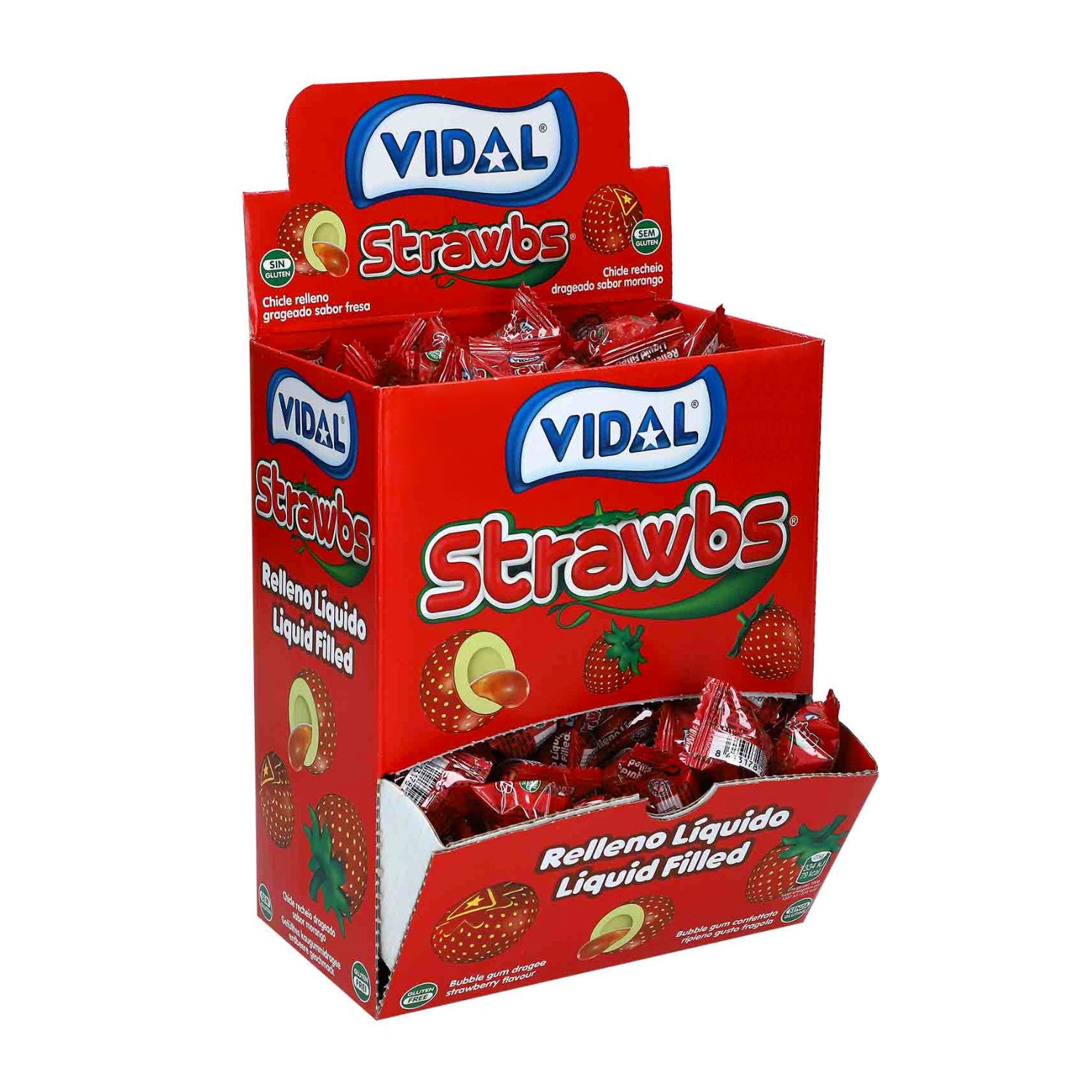 Vidal Strawbs Bubblegum x 10 Pack
