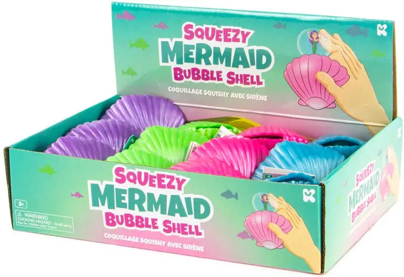 Squishy Mermaid Bubbles Shells x 1 random design
