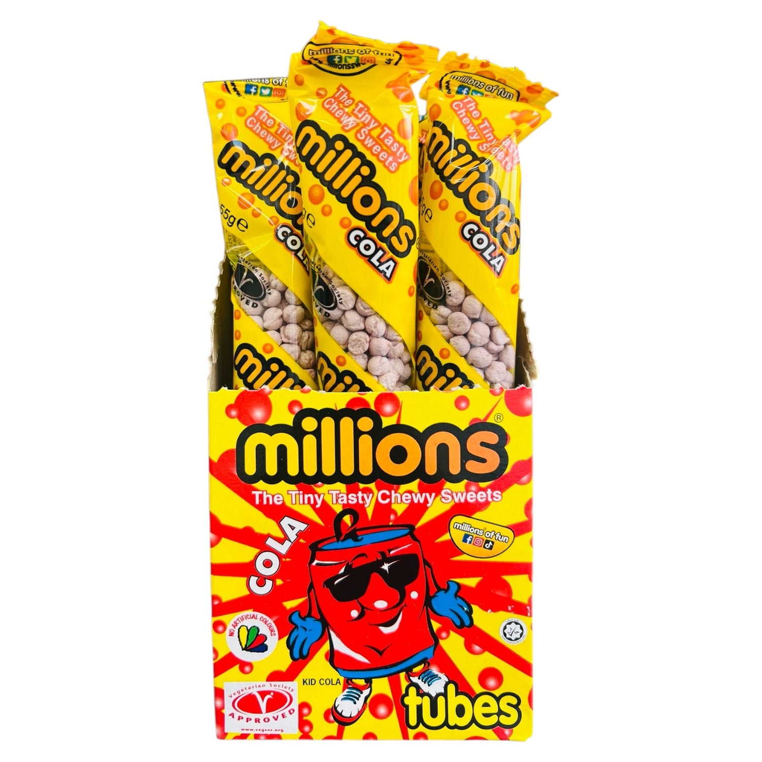 Millions Cola Tubes 55g (Vegetarian)