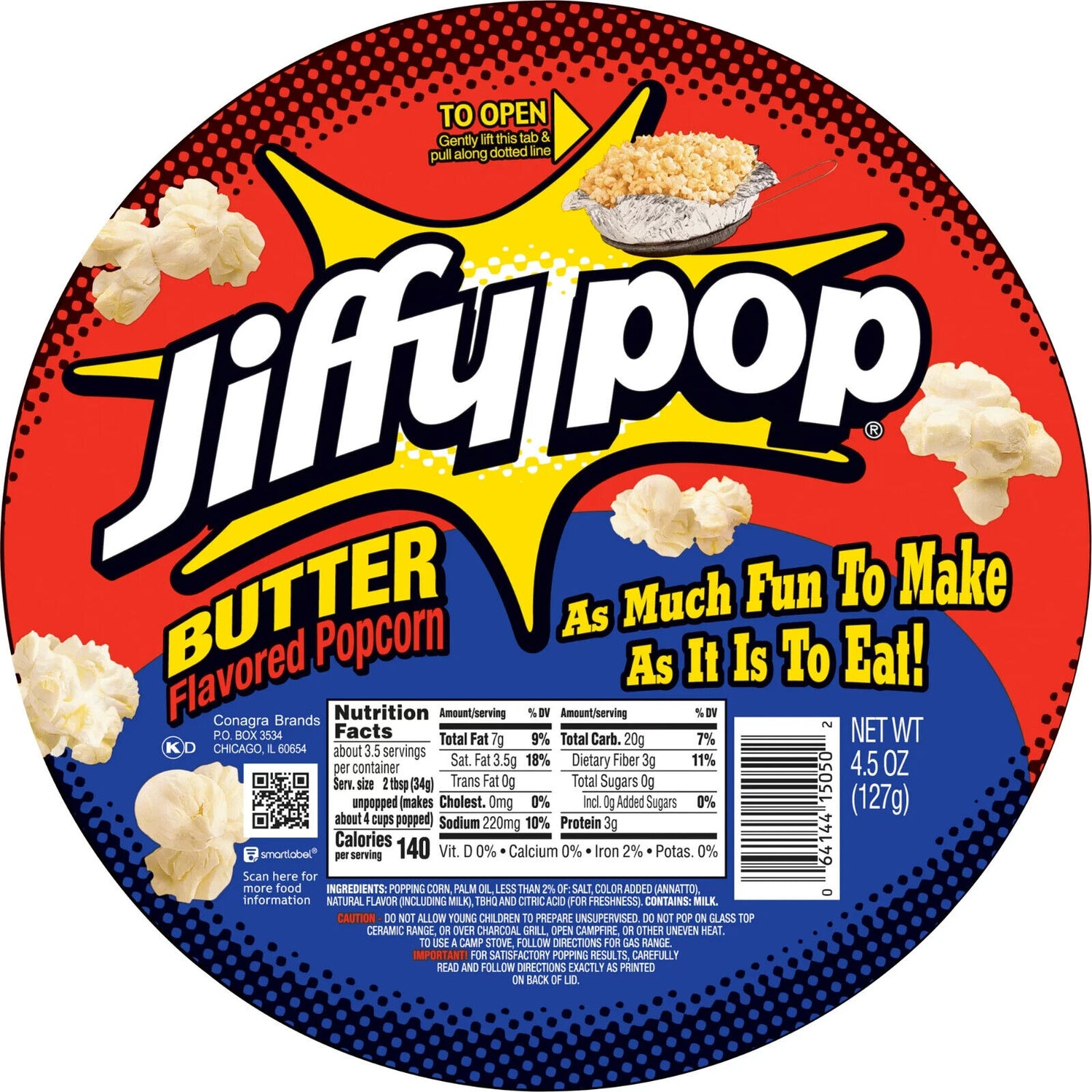 Jiffy Pop Butter Popcorn Pan 127g