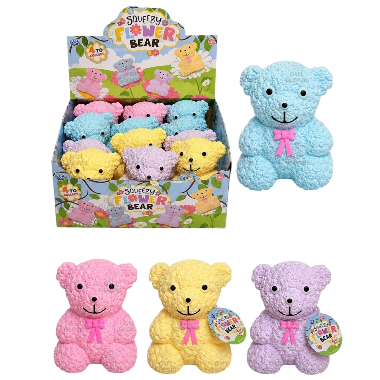Squishy Flower Bear 14cm