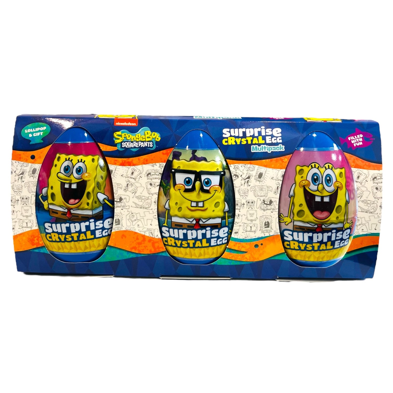 SpongeBob Surprise Crystal Egg 3 Egg Pack