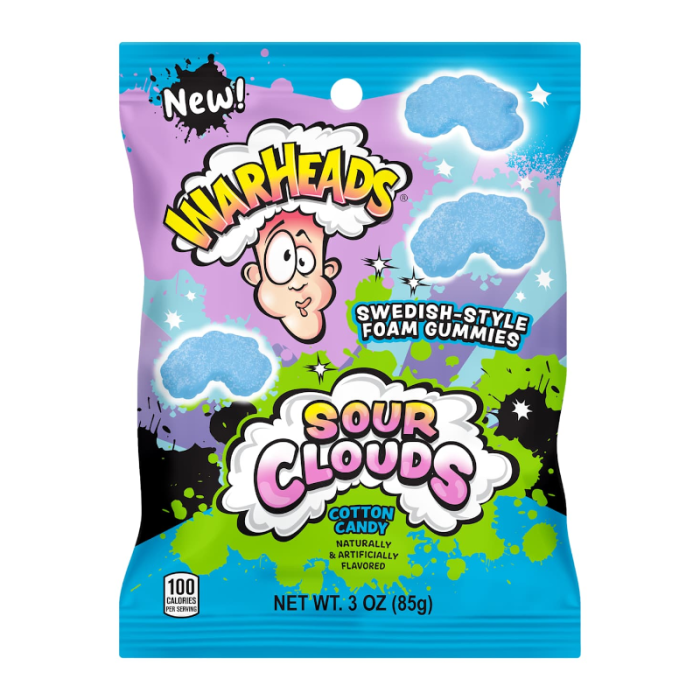 Warheads Sour Clouds Cotton Candy 85g
