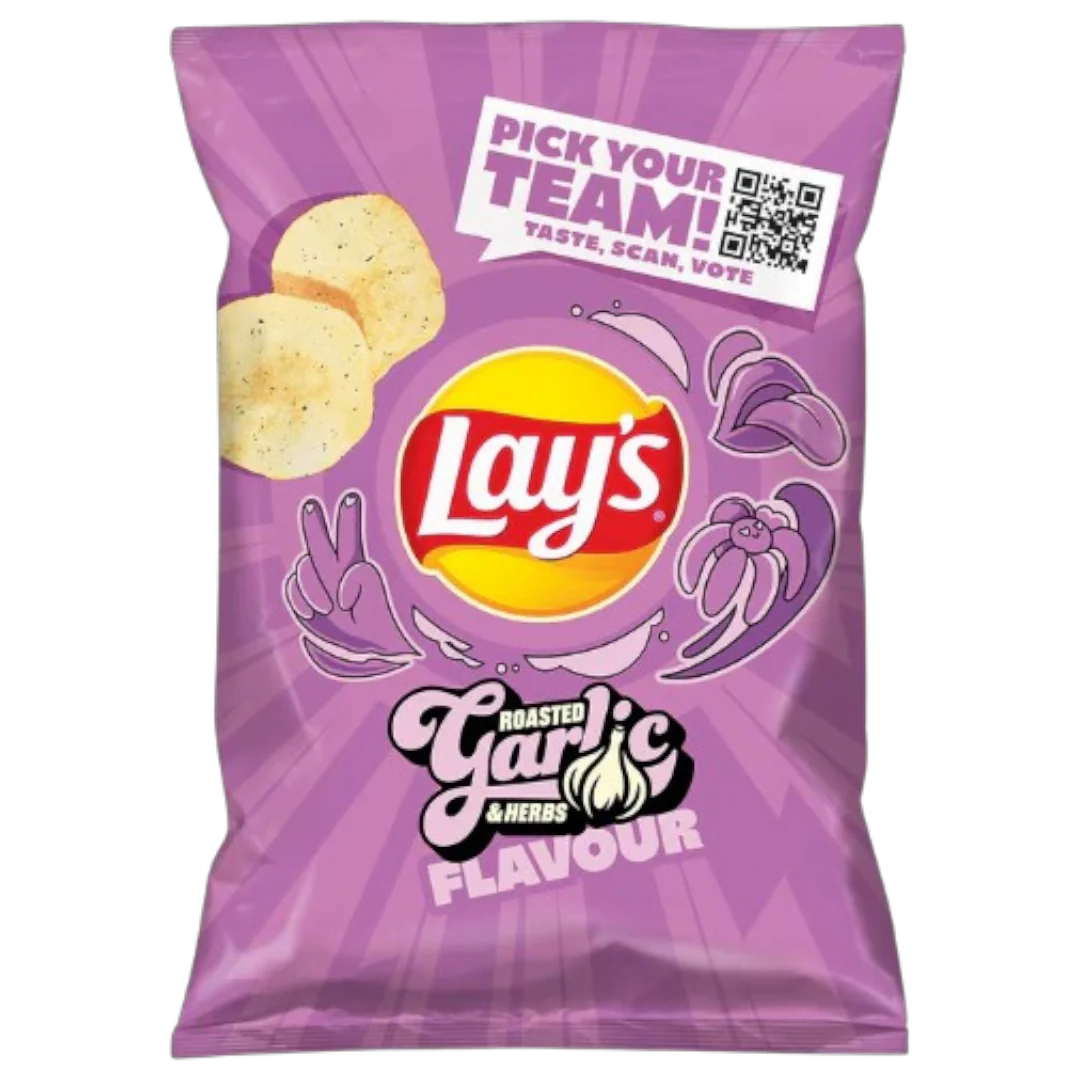 Lays Roasted Garlic and Herb Crisps (Germany) 130g