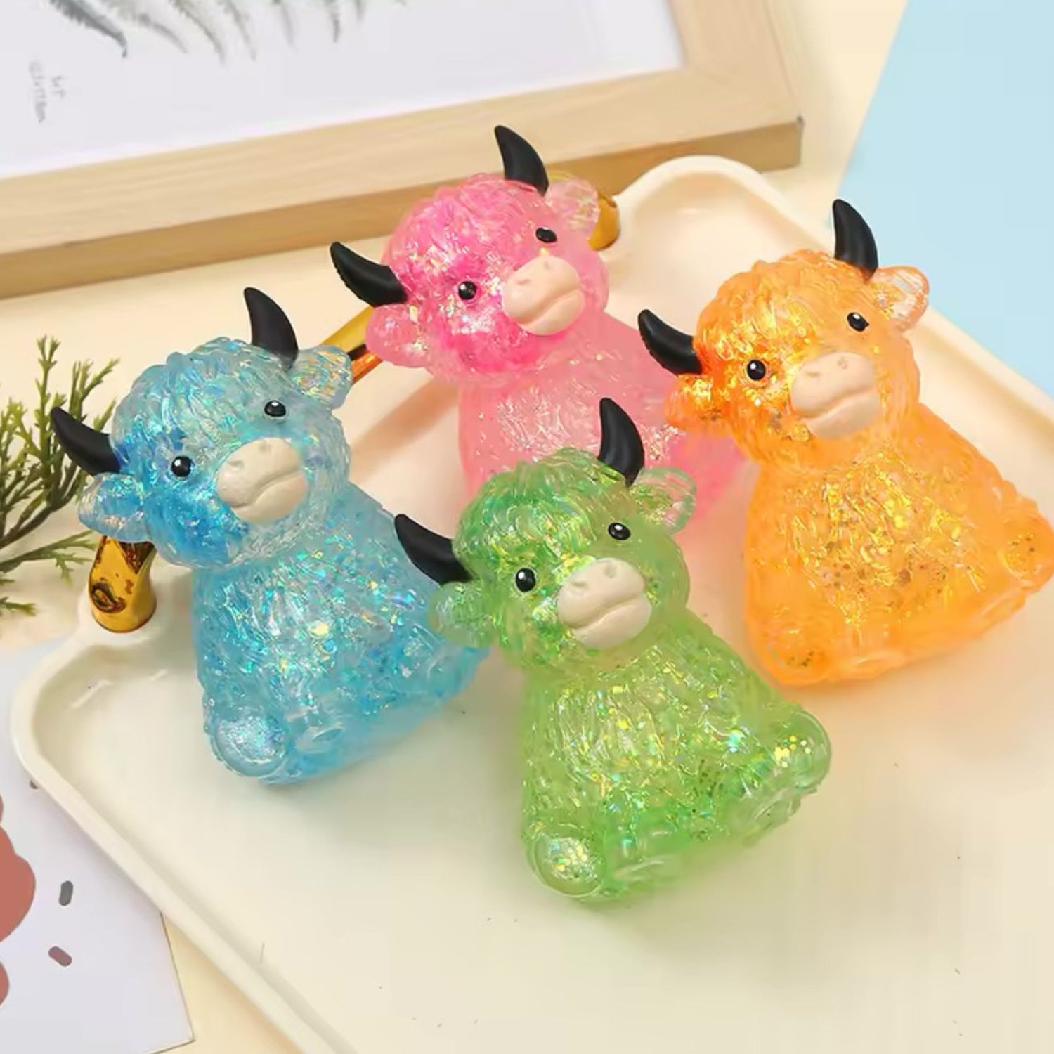 Sugar Maltose Squishy Highland Cow