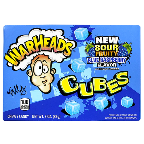 Warheads Blue Raspberry Cubes 85g – Crazy Candy Co