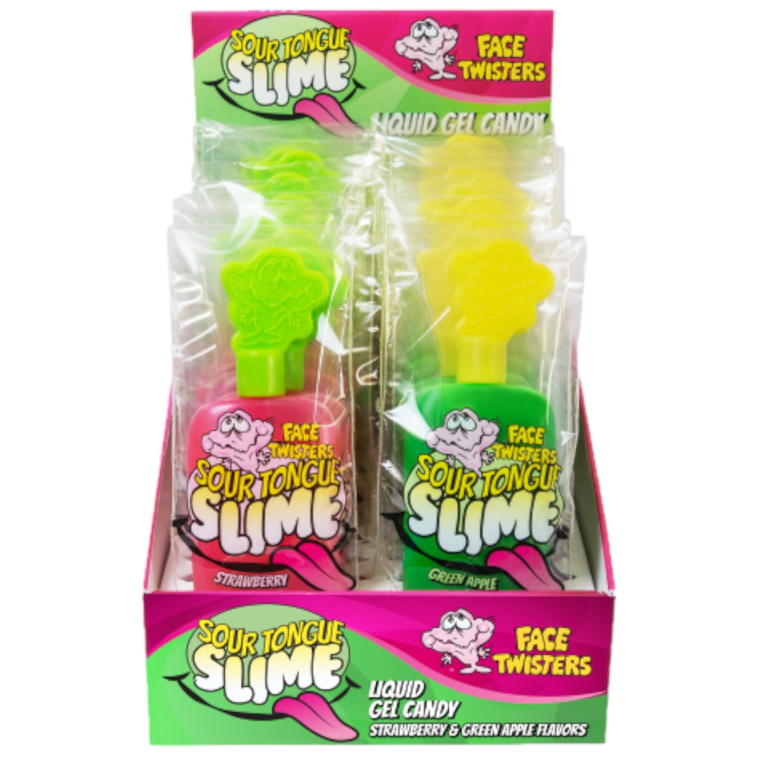 Face Twisters Sour Tongue Slime Green Apple