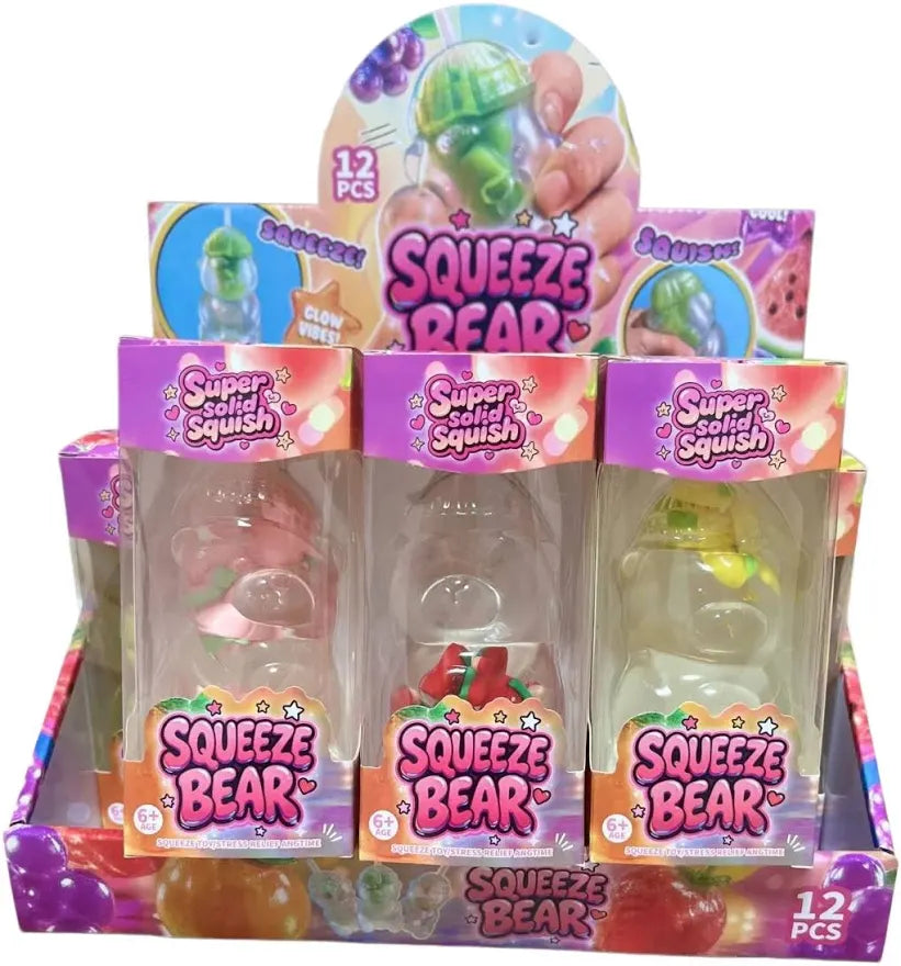 Jumbo Teddy Bear Vaseline Squishy With Fruit