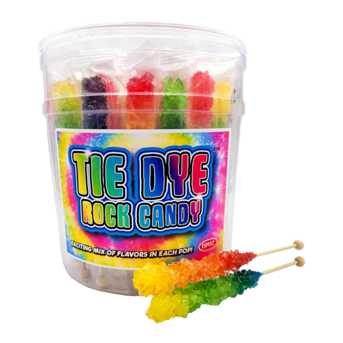 Espeez Tie Dye Rock Candy On A Stick Assorted - SINGLE
