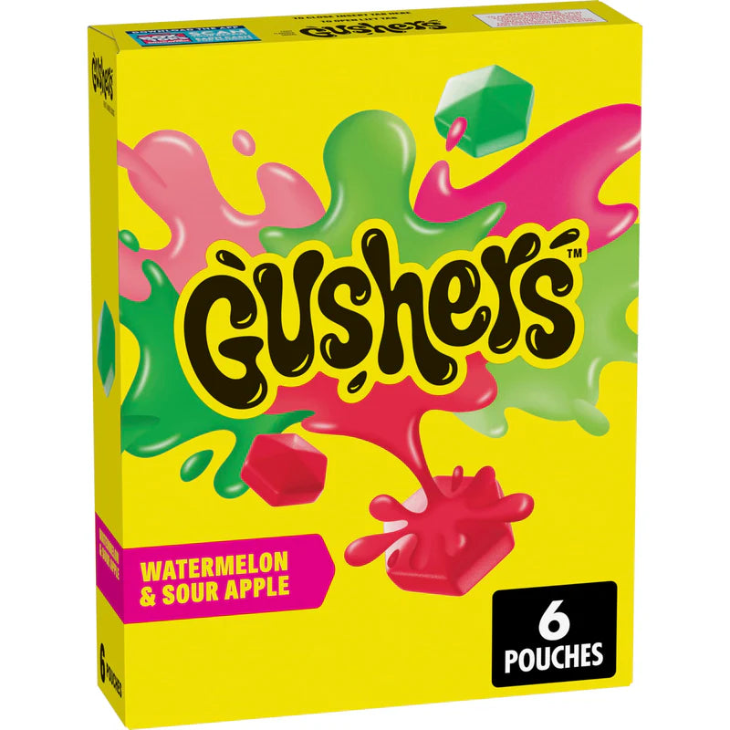 Gushers Pack Watermelon\Sour Apple 6 Pack