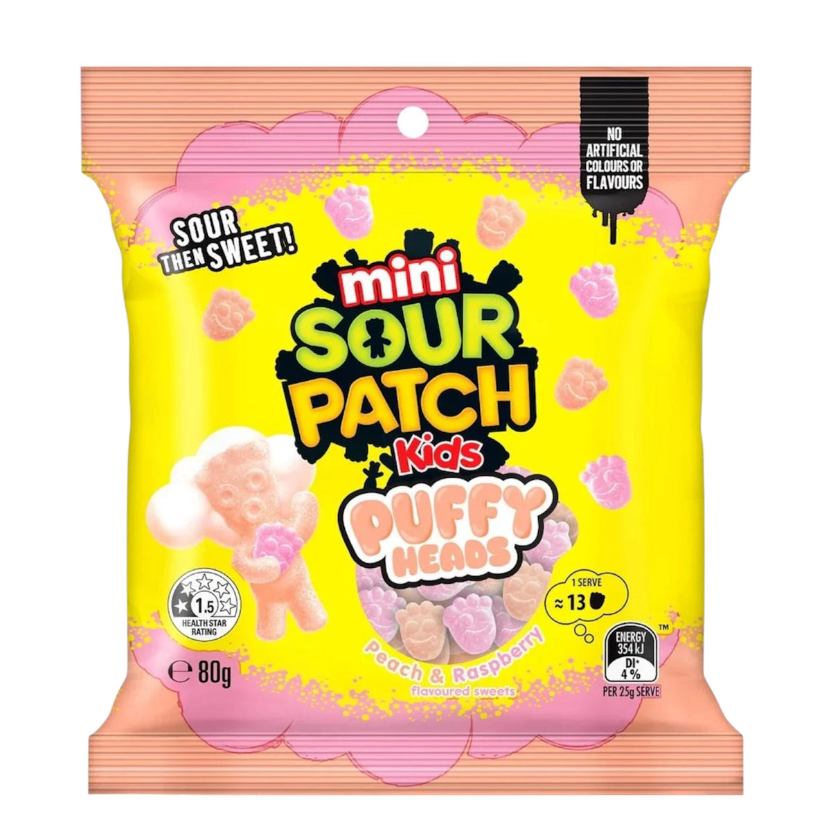 Sour Patch Kids Mini Puffy Heads (Australia)