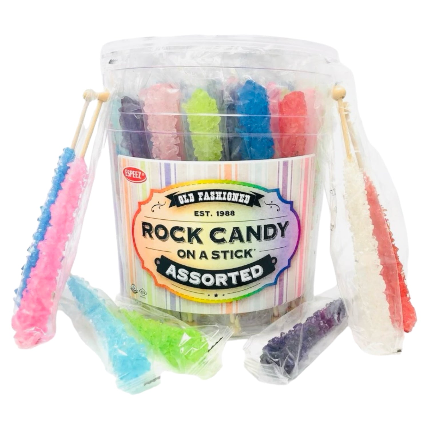 Espeez Assorted Rock Candy on a Stick 22g