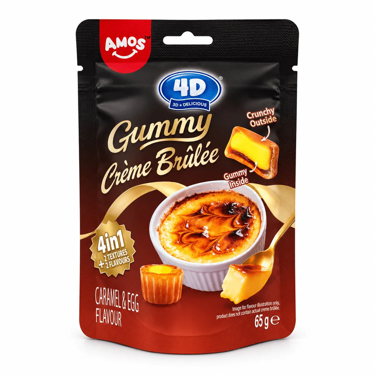 Amos 4D Gummy Creme Brûlée 65g