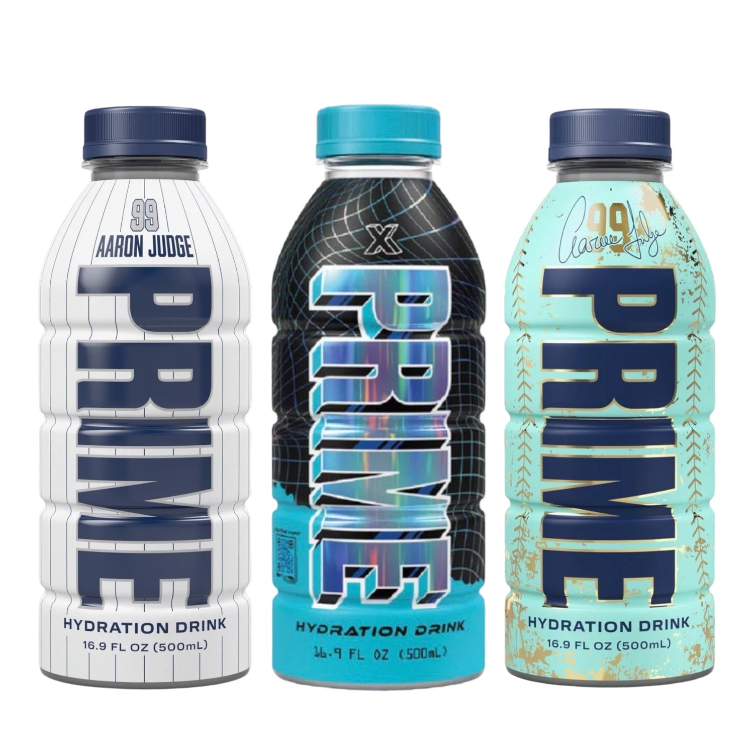 Prime Hydration X Aaron Judge Blue White 3 Pack PREORDER