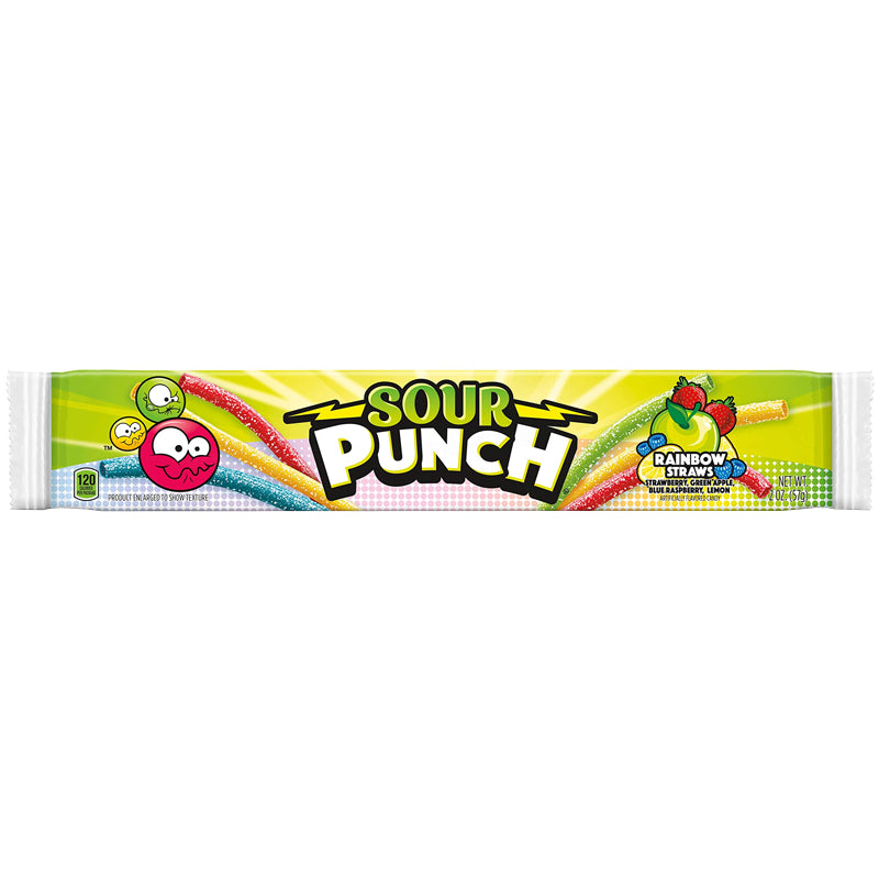 Sour Punch Rainbow Straws 57g (Halal) [Best Before July 2025]