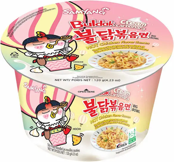 Samyang Creamy Carbonara Chicken Ramen Noodle Bowl (Halal)