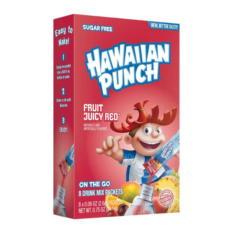 Hawaiian Punch Fruit Juicy Red Singles To Go Drink Mix