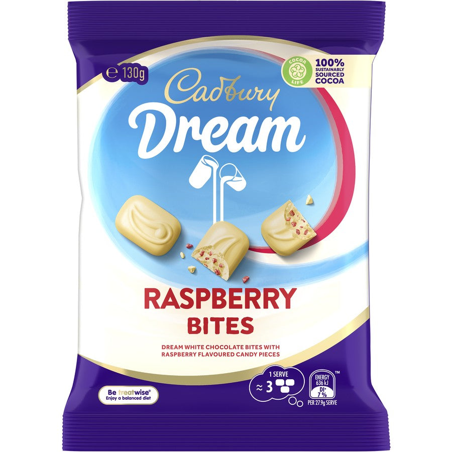 Cadbury Dream Raspberry Bites 130g (Australia)